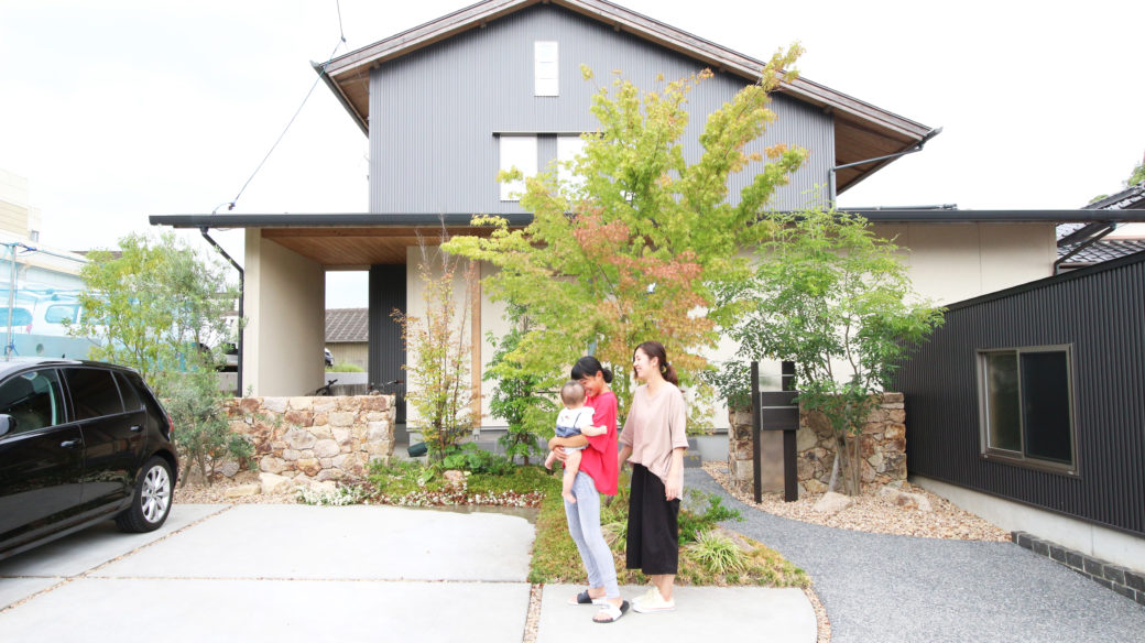 アプローチを彩る和の植栽 Colette コレット 山口県 岡山県の外構 エクステリア ガーデンショールーム