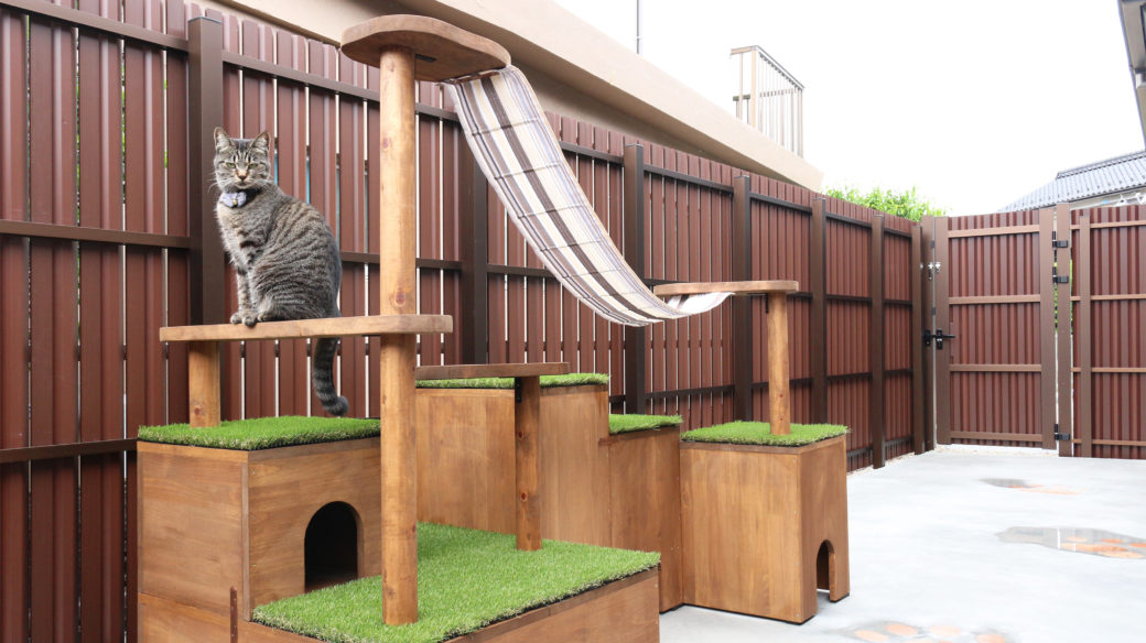 猫もお庭で遊べるんです Colette コレット 山口県 岡山県の外構 エクステリア ガーデンショールーム
